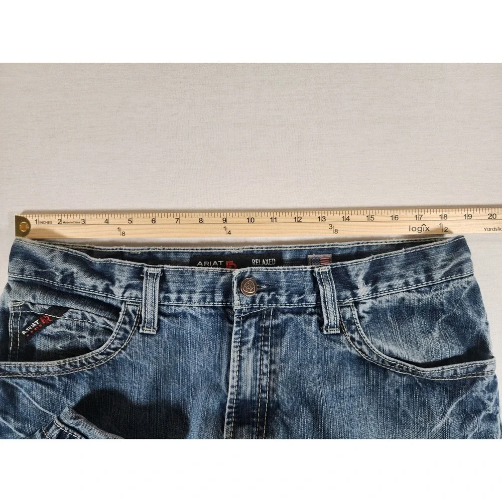 Ariat FR Flame Resistant M4 Relaxed Boot Mens 36x34 Jeans Denim Workwear USA - Picture 3 of 9